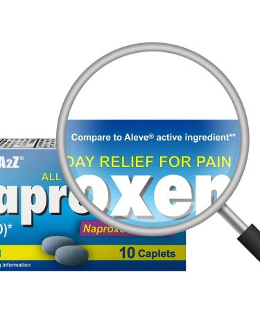 HealthA2Z Naproxen Sodium 220mg | 24 Pack of 10 Caplets Each | Value Package | 240 Caplets in Total | Pain Relief - Buy Online on GoSupps.com