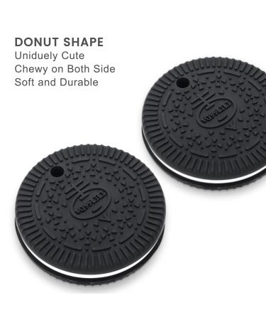 MISSLILI Silicone Teething Toy | Baby Teether for Boys and Girls | Infant Teething Relief | Cookies Design | White Biscuit - Buy Online on GoSupps.com