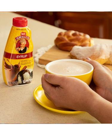 Nestle Abuelita Chocolate Cinnamon Syrup 16 oz Squeeze Bottle (Pack of 2) with By The Cup Rainbow Sprinkles - Buy Online on GoSupps.com