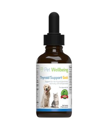 Pet Wellbeing Thyroid Support Gold for Cats - Vet-Formulated - Supports Overactive Thyroid in Felines - Natural Herbal Supplement 2 oz (59 ml)