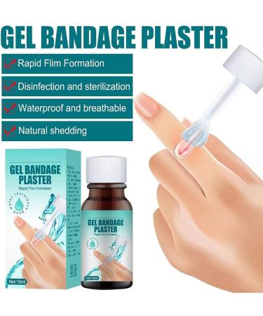 Waterproof Liquid Bandage 2Pcs Set for Minor Cuts and Wounds - Healing Gel with Protective Film Brush - Ideal for Scrapes and Cracked Skin - Buy Online on GoSupps.com