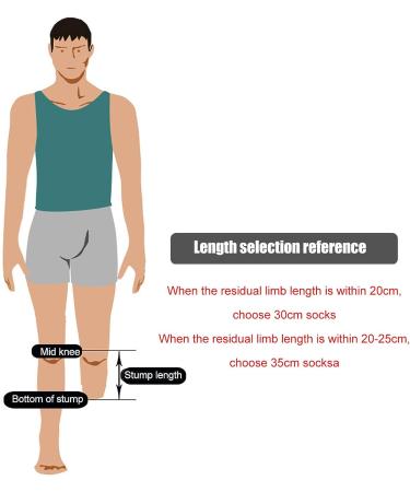 Brrnoo 5pcs Prosthetic Limb Socks - Small Size, Soft Elastic Cotton, Breathable Stump Socks for Amputees - Buy Online on GoSupps.com