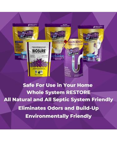 SeptiComplete Liquid Pods - 6-Month Septic Tank Enzymes & Drain Line Solutions for RV Toilet Cleaning and Drain Field Care - Buy Online on GoSupps.com