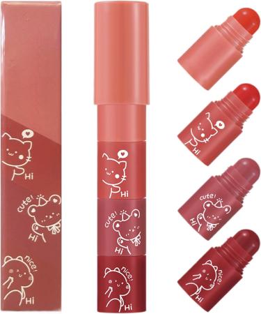  Stronrive Waterproof lipstick long-lasting lip gloss - 4-color lip pencil - Waterproof matte lipstick set for women long-lasting lip lacquer set - Buy Online on GoSupps.com