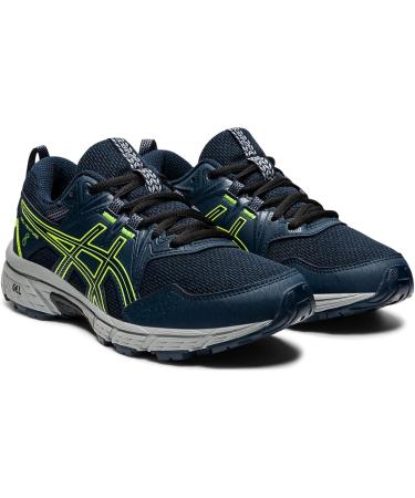 ASICS Kid's Gel-Venture 8 Grade School Running Shoes - French Blue/Hazard Green - Size 5 Big Kid - Buy Online on GoSupps.com