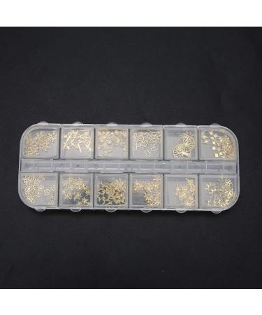 Stylish Nail Ornaments DIY Alloy Decorations for Fashionable Manicure Look 12 Grids for Different Needs Made of Quality Alloy Material Suitable for Household and Nail Salon Use - Buy Online on GoSupps.com