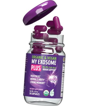 My Exosome Plus Clinically Tested Brain Smart Supplement with Organic Coffee Ginseng Ginkgo biloba Exosomes Vitamins B6 B12 & Folic Acid for Memory Focus Concentration & Cognitive Functions - Buy Online on GoSupps.com