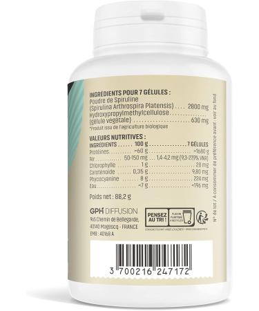 Spirulina Bio 180 Vegetable Capsules 400 mg - Herbs and Plants - Buy Online on GoSupps.com