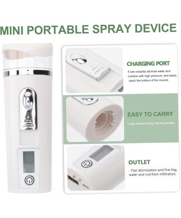 CANIGHT Hydrating Instrument Mini Steamer Facial Mist Sprayer Handheld Mist Sprayer Hand Sprayer White Abs - Buy Online on GoSupps.com