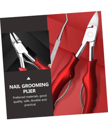 Healeved 1pc Nail Clippers Nail Trimmer Nail Implements Nails Tools Bejeweled Kit Toenail Podiatrist Nail Jewelry Kit Toenail Clipper Red Stainless Steel Manicure Nail File 13.8x6.8cm - Buy Online on GoSupps.com
