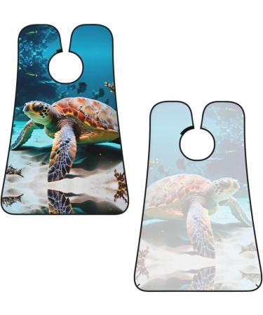 Sea Turtle Print Beard Bib Apron for Men - Beard Hair Catcher & Cape Cloth for Shaving & Trimming - Buy Online on GoSupps.com