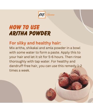 100% Pure Aritha Powder - Soap Nut Powder for DIY Shampoo & Conditioner | 227g - Natural Hair Wash Solution - Buy Online on GoSupps.com