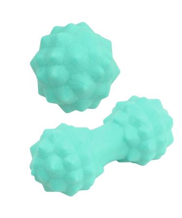Cozlly massage balls fascia ball Spiked massage ball hard trigger pointball peanut massage ball fascia ball set plantar fasciitis relaxation pain relief for legs feet hands (green)