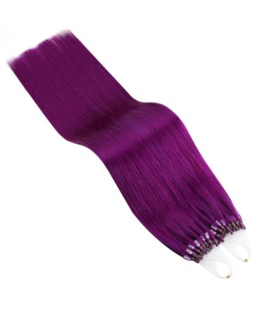 Buy Ugeat Purple Microring Extensions - Real Hair 60cm Smooth Colorful Micro Extensions - Buy Online on GoSupps.com