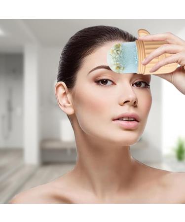 Neflum Cactus Ice Roller & GUA-SHA Facial Tools | Beauty Skin Care | Cryotherapy for Swelling Relief | Food-Safe Silicone | Beige/Blue - Buy Online on GoSupps.com