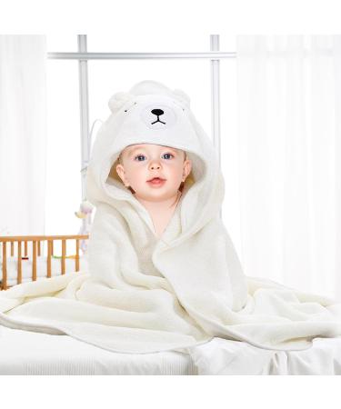 Funmo 3pcs Hooded Baby Towels | Soft Super Absorbent Bath Towels with Cute Patterns | Ideal for Newborns to 5 Years 80x80 cm - Buy Online on GoSupps.com