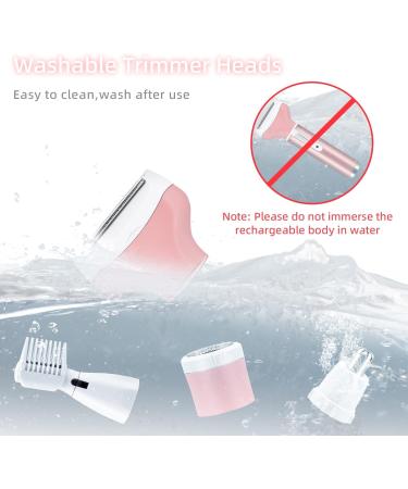 Mcbazel Cordless Electric Lady Shaver 4 in 1 USB Rechargeable Hair Remover - Pink - Buy Online on GoSupps.com