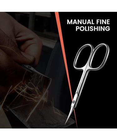 Bezox Curved Nail Skin Scissors - Precision Stainless Steel Manicure Tool for Tidy Care | Professional Nail Shaving Scissors for Women - Buy Online on GoSupps.com