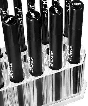 NC Pack of 2 Brush Holders & Lipstick Organizer - Transparent Acrylic Cosmetic Storage for Makeup Brushes & Lipsticks - Ideal for International Shipping - Buy Online on GoSupps.com