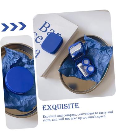 Buy Healeved Contact Lens Solution Bottle - 10pcs Color Makeup Container - Plastic Organizer Box for Travel - Blue Cosmetic Holder with Tweezers - Buy Online on GoSupps.com