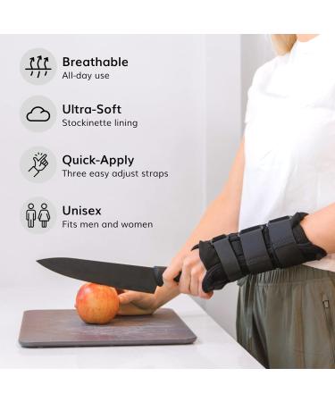 BraceAbility Volar Wrist Splint - Left/Right Hand Compression Support for Carpal Tunnel Fractures Sprains Arthritis Relief & More - Buy Online on GoSupps.com