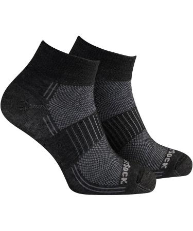 Wrightsock Unisex Coolmesh II Quarter Medium Black Marl Blister-Free Socks - Buy Online on GoSupps.com