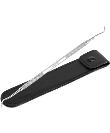 Corners foot care stainless steel foot care instrument with long fine ends - nail lifter nail care double instrument pedicure instrument with case.Specialist retail quality fine long ends