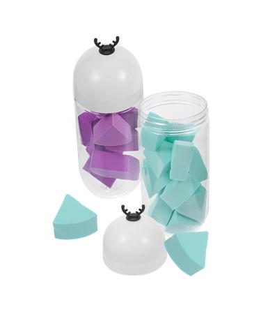 NOLITOY 2 Capsule Bottle Beauty Egg Makeup Sponges Concealer Makeup Brush Make-up Sponge Make up Mixture Air Blenders Puff Foundation Cream Boxed Hydrophilic Polyurethane 20x7cm As Shown 1