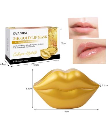 24K Gold Lip Mask Moisturizing Lip Mask Nourishing & Brighten Lip Color Anti-Chapped & Anti-wrinkles Hydrate and protect against the sun's UV rays-20 pots- - Buy Online on GoSupps.com