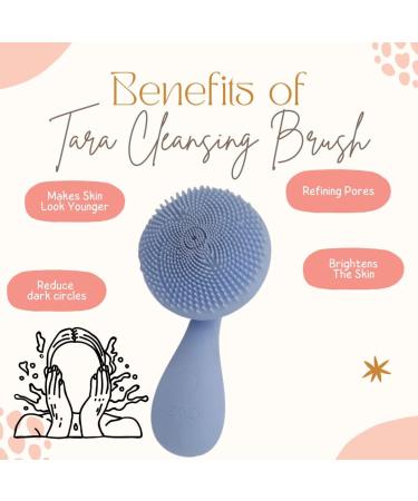 ZAQ Tara Sonic Vibrating Magnetic Beads Rechargeable Facial Cleansing Brush - Waterproof (Black) - Buy Online on GoSupps.com