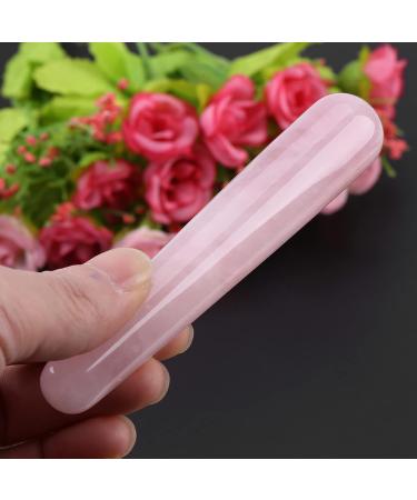 YUECOOM 100mm Natural Quartz Crystal Massage Tab Facial & Body Care Massage Device | Spa Tool for Muscle Nodes (Pink) - Buy Online on GoSupps.com