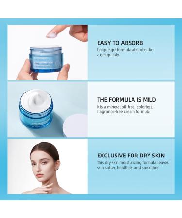 Hydro Boost Hyaluronic Acid Moisturizing Cream - Oil-Free Face Moisturizer for Dry Skin | 1.76oz | Long-Lasting Hydration - Buy Online on GoSupps.com