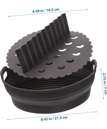 Zerodeko 1 Set Baking Pans Roasting Pan Toaster Oven Pans Silicone Insert for Air Fryer Liner Plug-in Round Light Grey 21.5X21.5cm - Buy Online on GoSupps.com