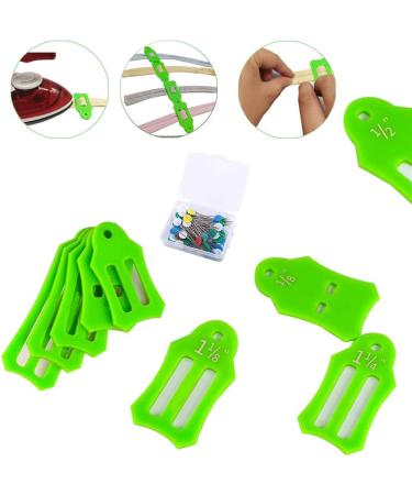 YICBOR 10pcs Folding Fabric Bias Strips Tool Set with 100 Flower Head Pins - Green - Buy Online on GoSupps.com