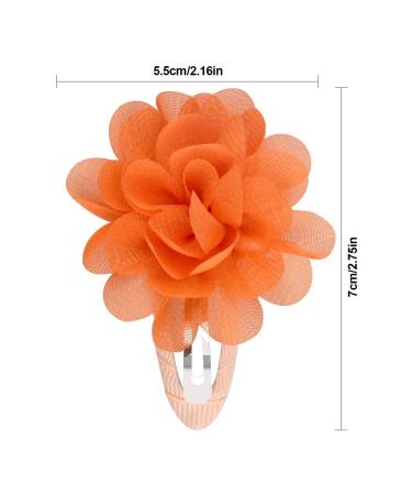 HQDeal 20-Piece Chiffon Flower Hair Clips - Stylish Hair Barrettes & Accessories for Babies Girls Women & Children - Buy Online on GoSupps.com