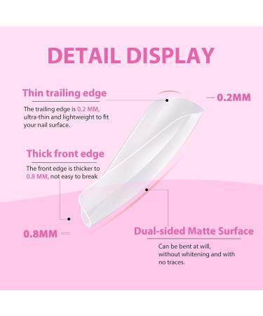 Saviland Soft Nail Gel Tips - 480PCS Short Coffin Full Cover Matte False Nail Tips for DIY Nail Art & Extensions - Perfect Valentine Gift - Buy Online on GoSupps.com