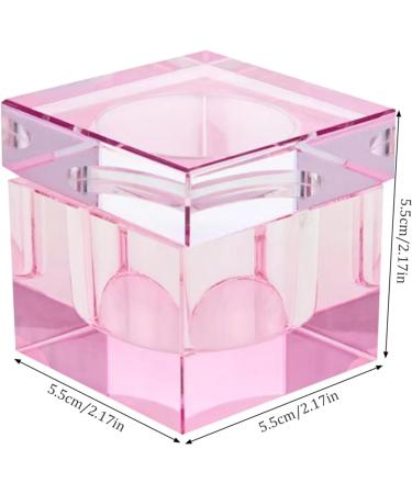 Nail Cup Monomer Cup 2 Inch Square Crystal Glass Nail Dish for Monomer with Lid High Transparency Nail Cup for Nail Art Acrylic Liquid Style1 - Buy Online on GoSupps.com