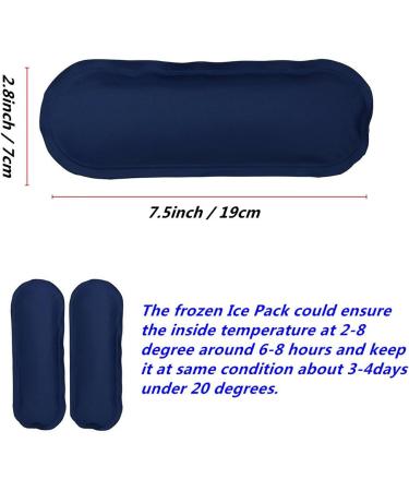 Diabetic Insulin Cooling Bag - On-the-Go Insulin & Medication Case with 2 Ice Packs - Dark Blue 20x4x9cm - Buy Online on GoSupps.com