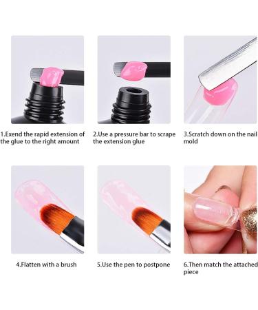 Kalolary Dual-Ended UV Gel Nail Brush | Professional Poly Gel Nail Tool for Manicure | Black Color Shade - Buy Online on GoSupps.com