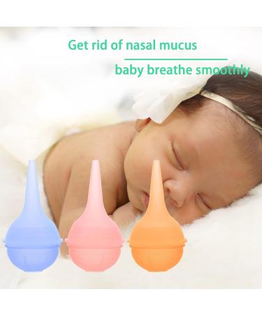 AKlamater 3 Pcs Baby Nasal Aspirator Set - Nose Cleaner for Newborns and Toddlers (Pink+Blue+Orange) - Buy Online on GoSupps.com