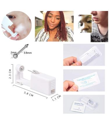 Disposable Self Nose Piercing Kit with 10 Nose Screws - Safe Nose Piercing Gun in White - Buy Online on GoSupps.com