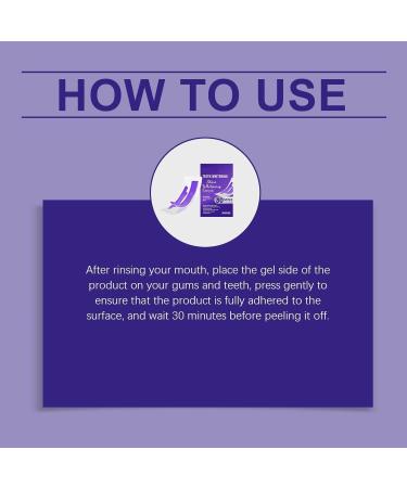 Purple Shiny Teeth Strips - Forms Protective Layer Reduces Friction Breaks Down Stain Pigments Brightens Teeth Easy Application(3pcs) - Buy Online on GoSupps.com