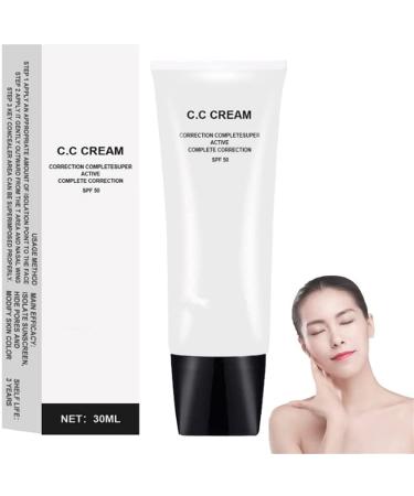 2022 Skin Tone Adjusting Cc Cream Skin Tone Adjusting Cc Cream Spf 43 Cc Cream Self Adjusting For Mature Skin Long-Lasting Full Coverage Blemishe (1 Pcs Ivory)