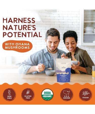 Ohana Immune Assist Extract USDA-Organic Whole Food Mushroom Powder Supplement Blend of 7 USA-Grown Mushrooms Non-GMO Gluten-Free 3.53 oz. Bag Pack of 1 Immune Assist Extract Powder 3.53 Ounce (Pack of 1) - Buy Online on GoSupps.com