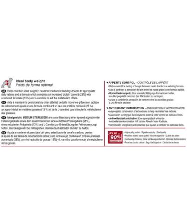 Royal Canin Dog Food Medium Sterilised 3kg - Buy Online on GoSupps.com