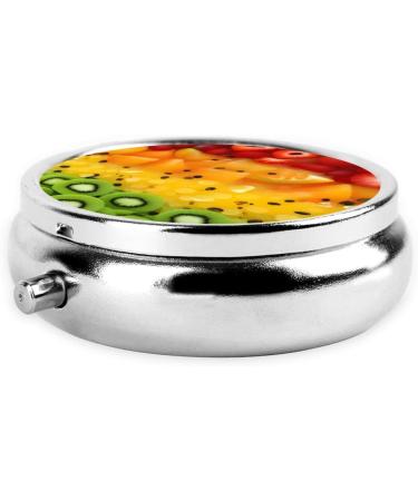 Fresh Fruit Round Pill Box Organizer - 3 Compartments | Portable Travel Pill Box for International Shipping - Buy Online on GoSupps.com