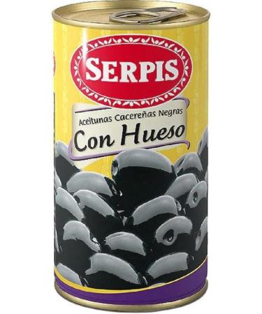 El Serpis Spanish Black Cacere as Olives with Bone 3 x 300 g I Seasoned with Salt and Vinegar I Perfect to Combine with Tapas and Salads I Gluten and Lactose Free - Buy Online on GoSupps.com