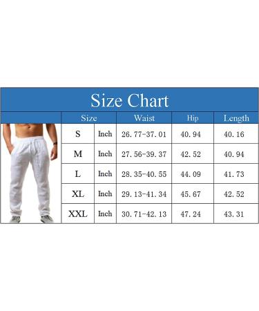Men's Casual Linen Pants - Lightweight Loose Fit Summer Trousers in Large Khaki - Buy Online on GoSupps.com