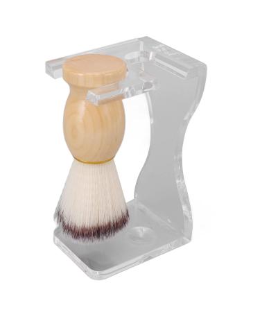 Vtoses 3-Part Men's Shaving Brush Set - Handmade Solid Wood Handle Stainless Steel Stand & Bowl | Perfect Gift for Dad & Friends - Buy Online on GoSupps.com