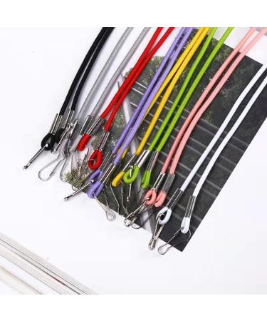 20 Pairs Adjustable Mask Lanyards Convenient Face Mask Lanyards Holder Elastic Face Necklace Holder Anti-Lost Mask for Women Men Kids (Multicolor) (Colorful) Rainbow Color 13.78IN